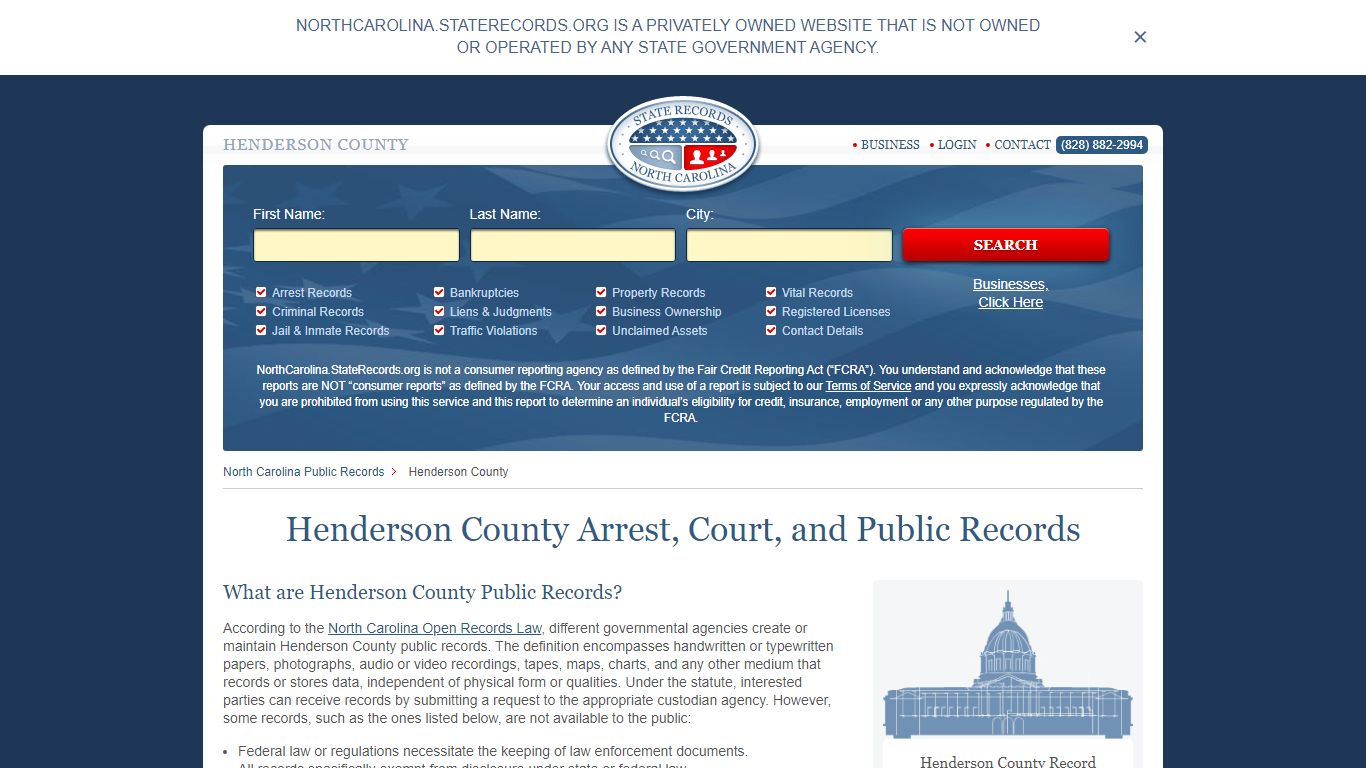 Henderson County Arrest, Court, and Public Records